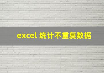 excel 统计不重复数据